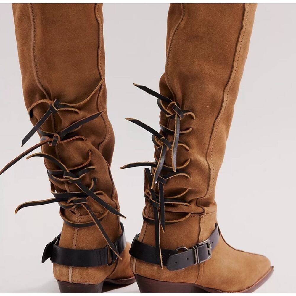 Free People Back Lace Sway Low Boot Size 8.5